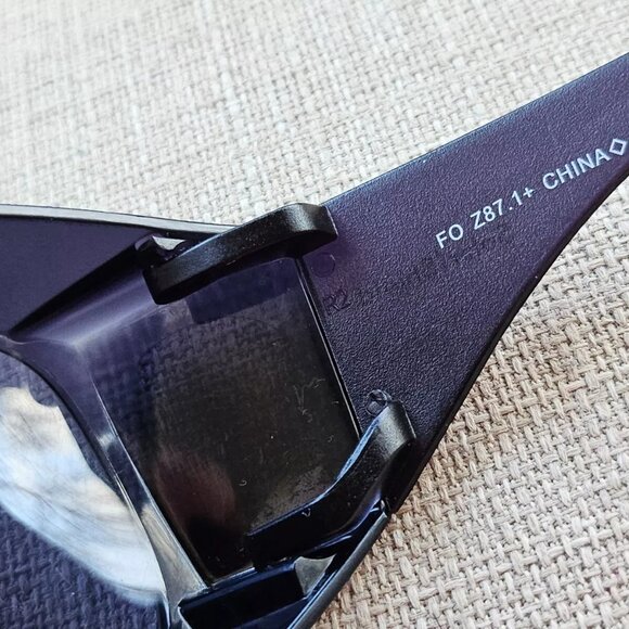 Solar Sheild Men Sunglasses Safety Glasses Black FO Z87.1 + Eye Wear Shades - Picture 9 of 11